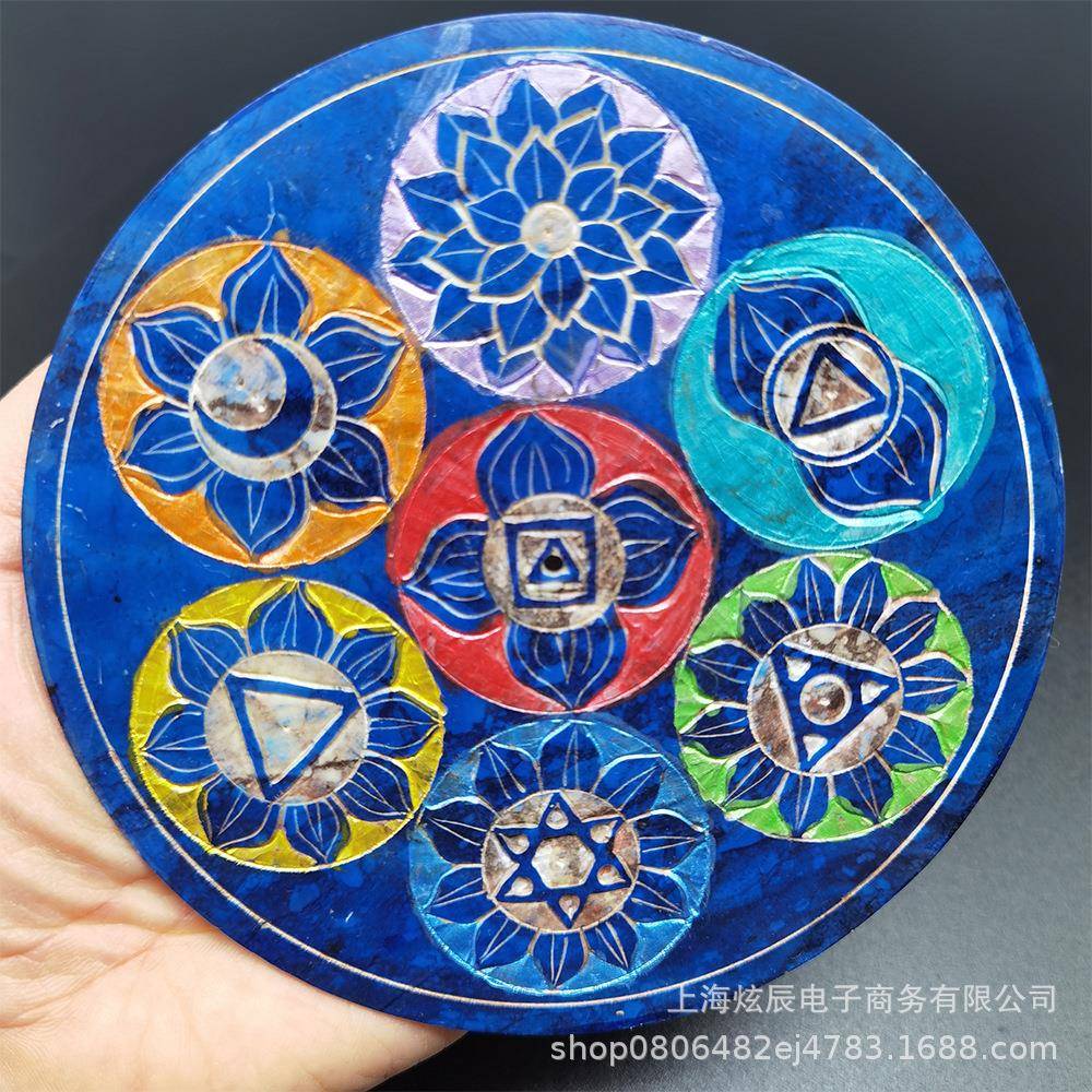 皂石七轮线香插可以作为线香板香插底座也可以作为精美摆件