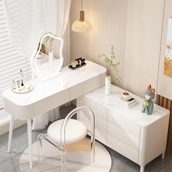 实木岩板梳妆台奶油风全实木斗柜现代简约收纳柜化妆台一体化妆桌,住宅家具,梳妆台/桌,淘宝优惠券,粉丝福利购,淘宝优惠卷