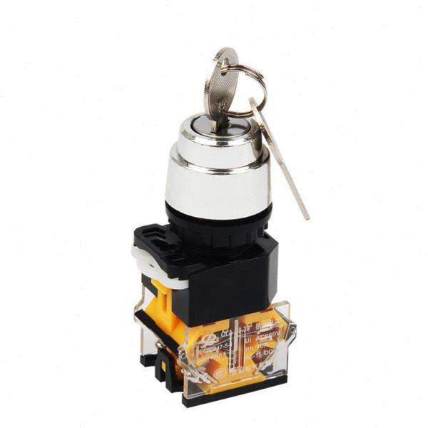 LA38-11带钥匙旋钮圆形按钮开关自锁22mm机箱电源开关1常开1常闭,电子/电工,其它,淘宝优惠券,粉丝福利购,淘宝优惠卷