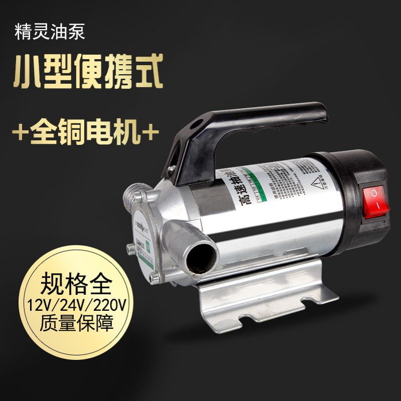 电动吸油泵抽油泵小型自动加油泵柴油泵12V抽油机抽水泵24V220V
