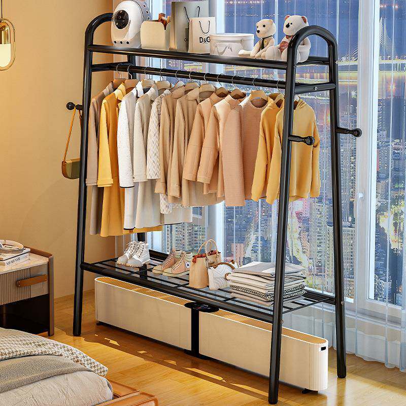 烘干衣帽架家用落地式冬季挂衣收纳适用踢脚线取暖器衣架晾衣杆