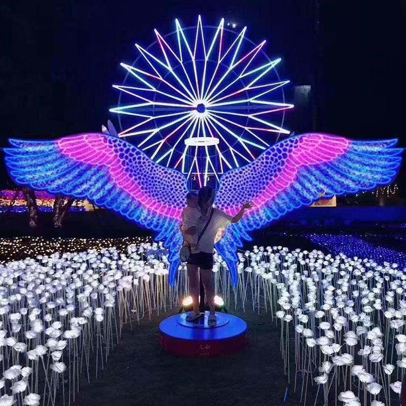 创意场景氛围布置彩灯户外灯光节景区商业街地产大型创意灯光秀