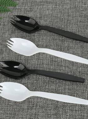 DSF1黑色/白色叉勺白色/黑色：总长13.5cm勺面宽3cm