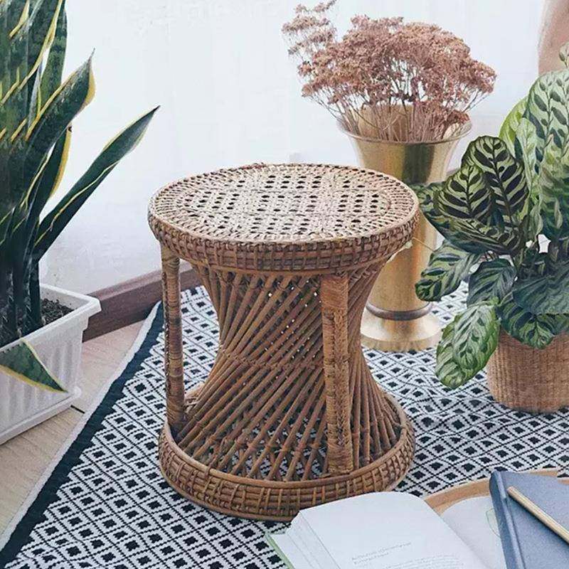 J^藤编圆凳家用创意手工板凳餐凳简约收纳餐桌凳小沙发凳子椅,农用物资,其他肥料,淘宝优惠券,粉丝福利购,淘宝优惠卷