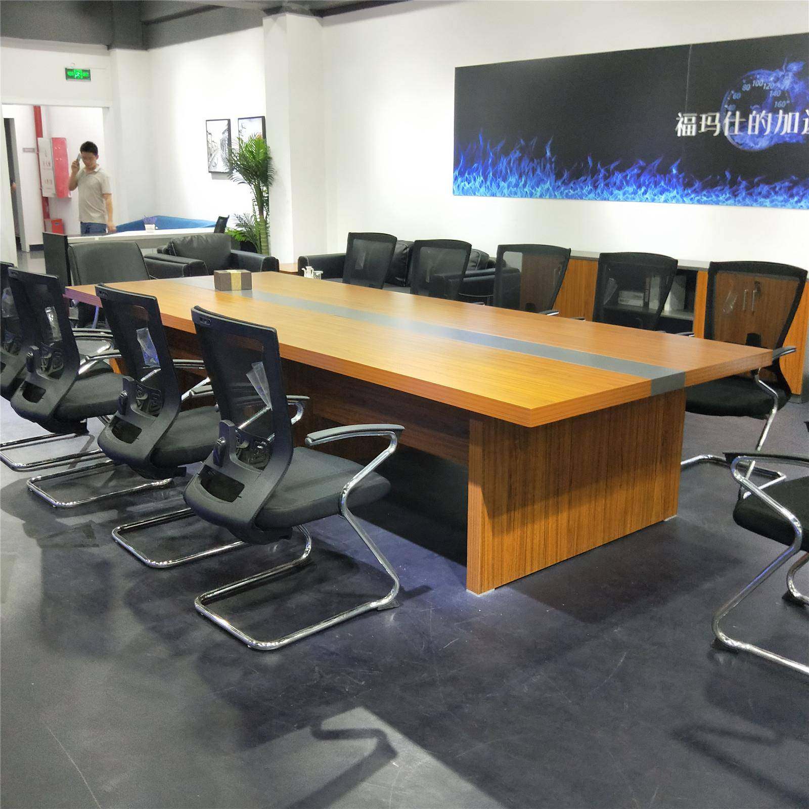 深圳简约现代会议桌长条桌洽谈桌工作台小型会议室接待桌长方形桌