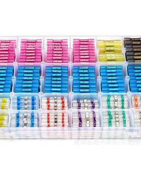 335PCS盒装热缩对接连接器125PCS焊接密封线端子210个防水焊锡环