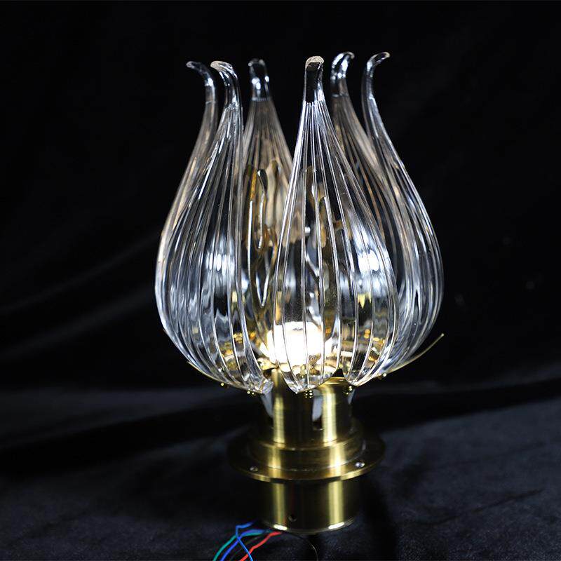 开合机械牵牛花工程互动智能客厅餐厅动态艺术花灯墙壁机械动态花