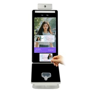 小门卫岗前人证酒精检测一体机人脸识别测温指纹考勤门禁F208智能