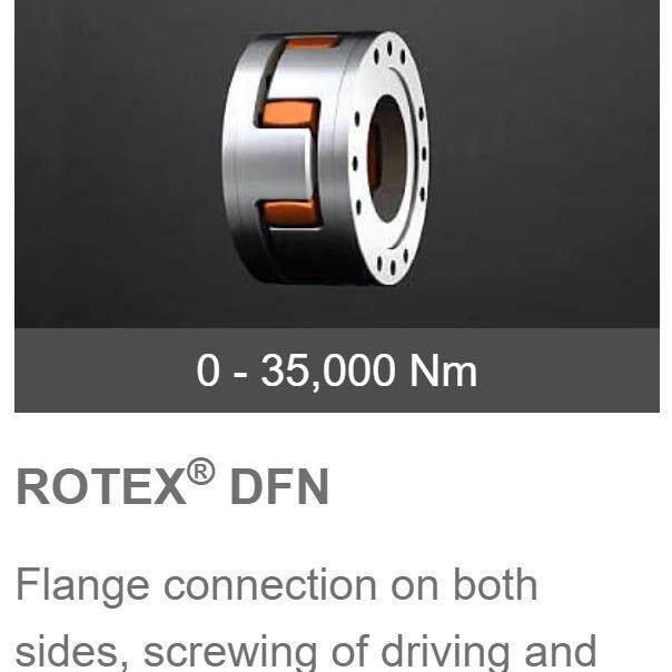 德国KTR-ROTEX-DFN型双法兰梅花联轴器Flange connection on both