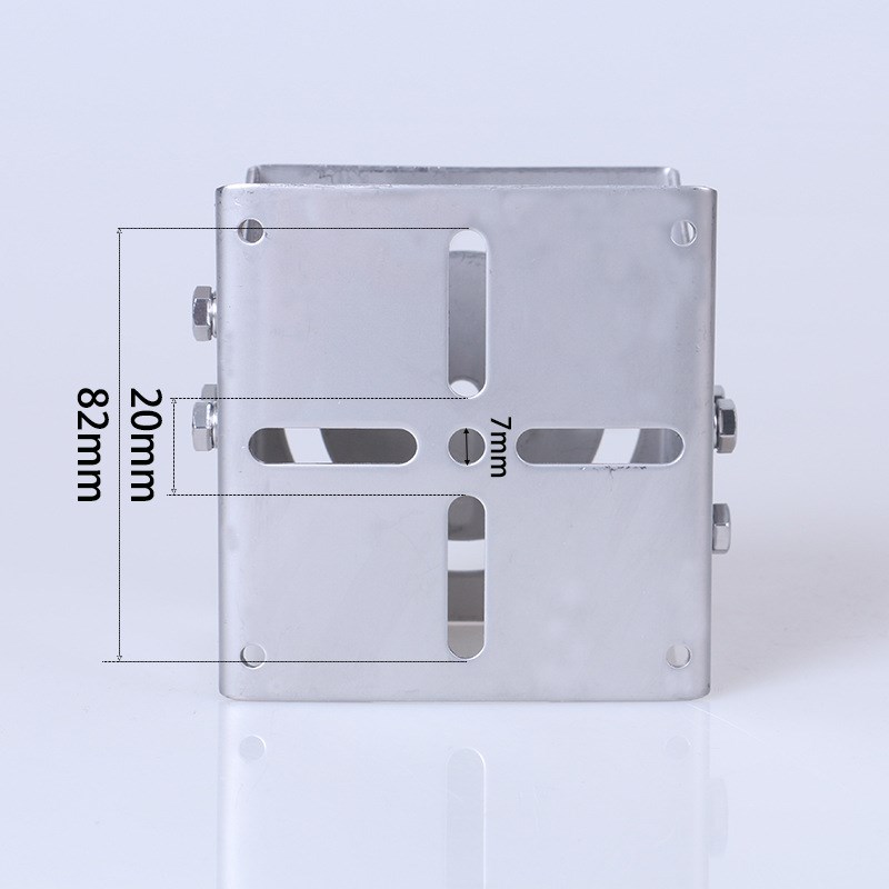 监控立杆万向鸭嘴支架器材加厚2mm云台304不锈钢支架室外监控配件