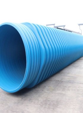 HDPE-IW六棱结构壁管高密度改性 聚乙烯六棱管排污排水蓝色波纹管
