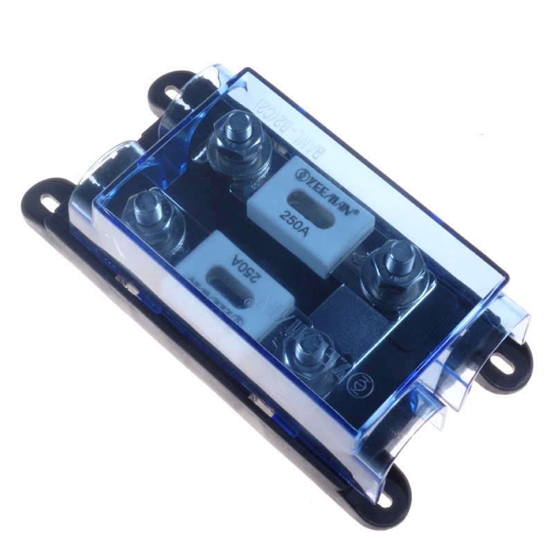 厂家直供吉门BANL-C2汽车平板式C2插栓两路并联大电流保险丝座