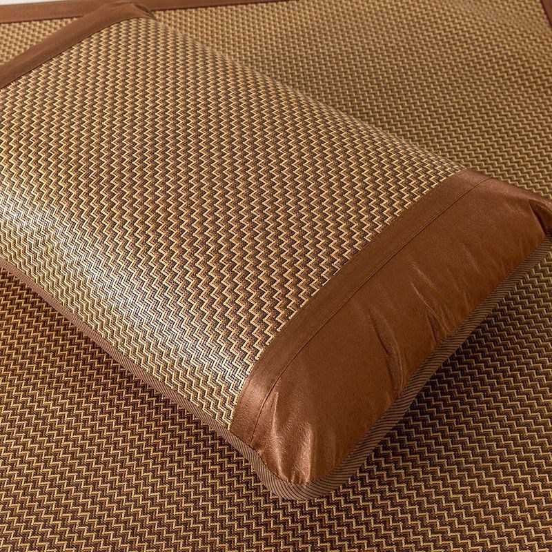 夏季冰丝枕套夏天凉席枕头套成人夏凉竹枕套单人藤枕芯套一对拍2