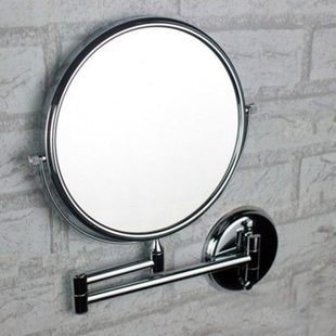 浴室化妆放大镜子 酒店卫生间旋转伸缩镜子可折叠妆前剃须美容镜