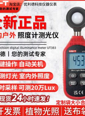 优利德UT381/UT383BT数字式照度计高精度微光测量仪UT382测光仪器