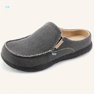 Foam Canvas Clog Cushioned Men Memory with Slipper Wide