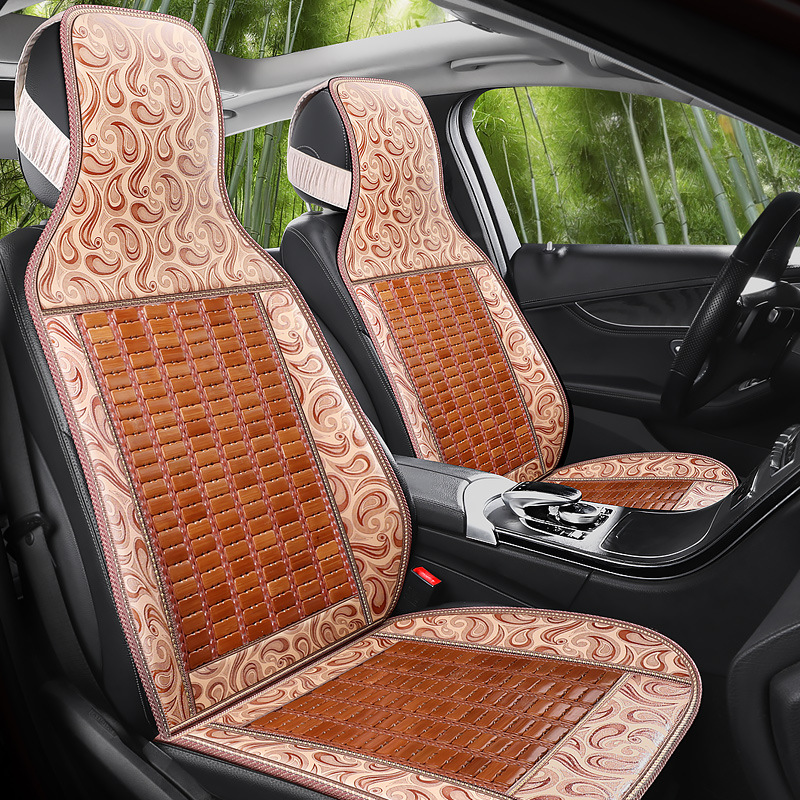 汽车坐垫夏季凉垫竹片加大款一体式运动座椅座垫清凉透气通风夏天