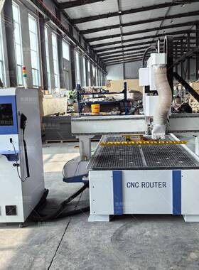 鲁雕木工机械全自动板式家具橱柜衣柜门板PVC木板雕刻机开料机