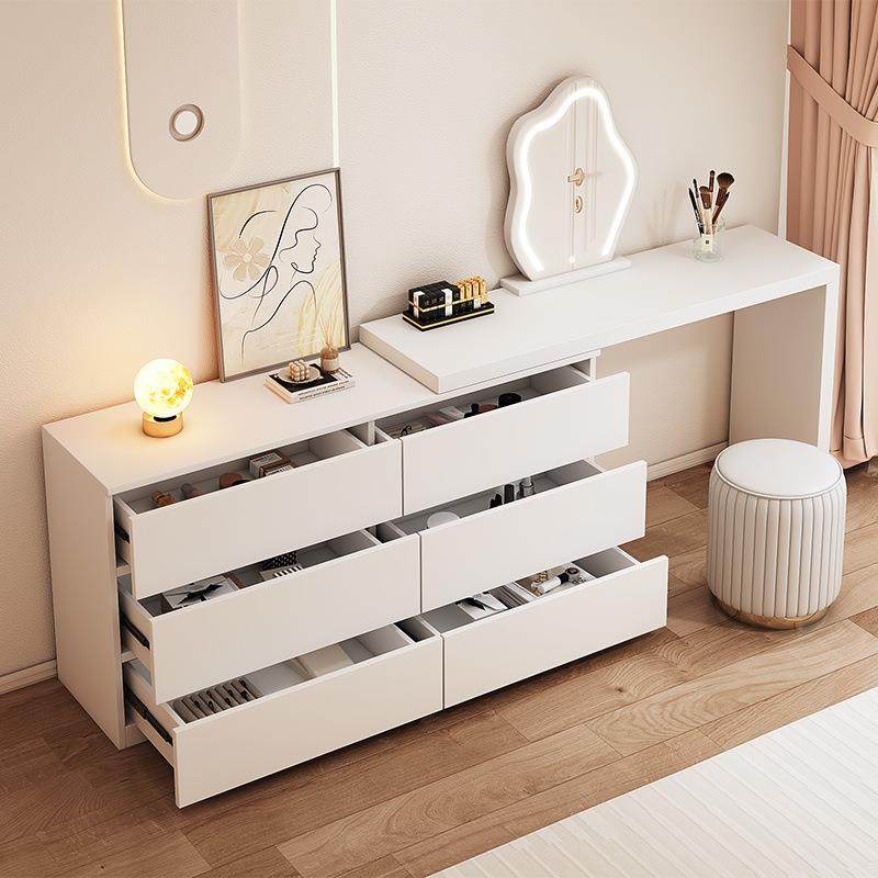 梳妆台卧室简约现代奶油风斗柜一体小型化妆桌可伸缩化妆台,智能设备,其他智能设备,淘宝优惠券,粉丝福利购,淘宝优惠卷
