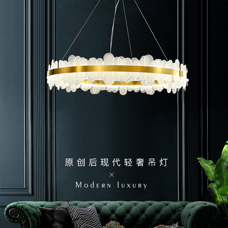 北欧设计师创意大气时尚吊灯后现代简约客厅餐厅艺术水晶玻璃吊灯