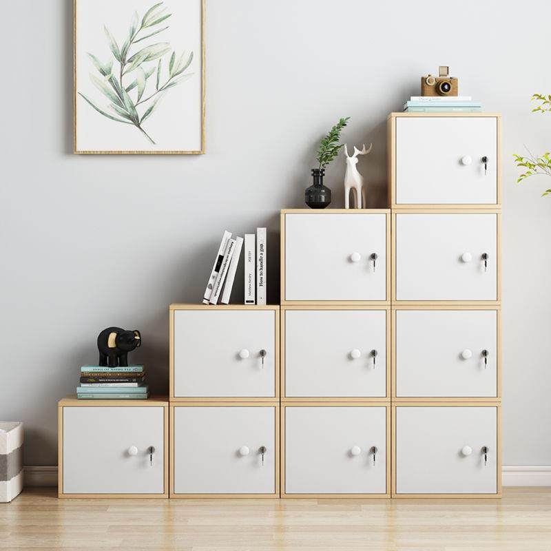 带锁小柜子自由组合格子柜置物柜简易落地书柜书架儿童储物收纳柜,工业油品/胶粘/化学/实验室用品,其他实验室设备,淘宝优惠券,粉丝福利购,淘宝优惠卷