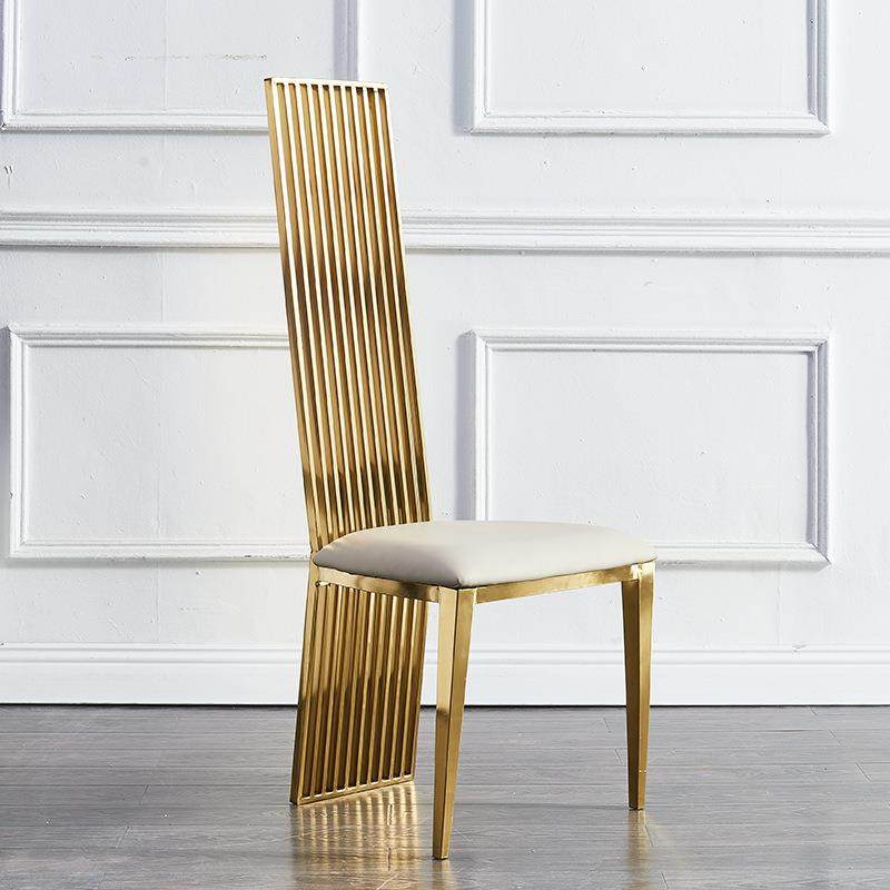 轻奢不锈钢餐椅酒店金属时尚椅金色现代简约家用椅子客厅餐桌椅