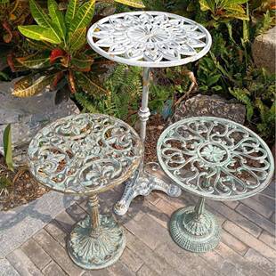 外贸欧式铸铁复古花盆底座托盘户外庭院花园抬高架花托花盘置物架