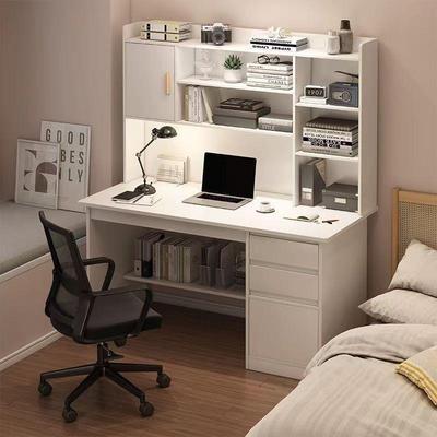 书桌书架一体桌卧室学生学习桌写字桌子带书柜组合家用台式电脑桌