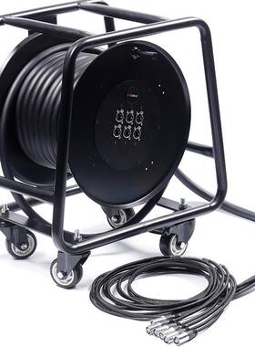 6通道连接器cat6网线蛇形网络电缆车100米6通道扩展音频线RJ45头