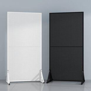 落地洞洞板带轮子饰品袜子展览挂货架五金工具置物架收纳配件金属