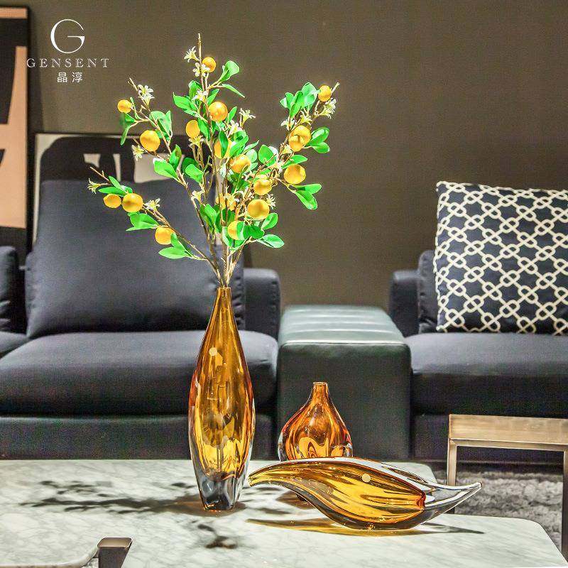 晶淳新中式线条感现代简约玻璃插花瓶水晶琉璃现代家居装饰品,纺织面料/辅料/配套,纺织机械配件,淘宝优惠券,粉丝福利购,淘宝优惠卷