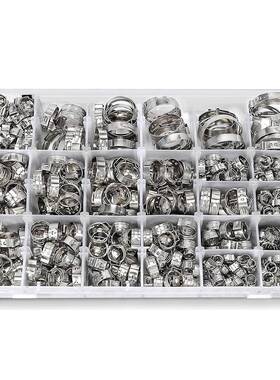 600pcs盒装304不锈钢快速固定,卡箍喉箍抱箍管卡组合套装