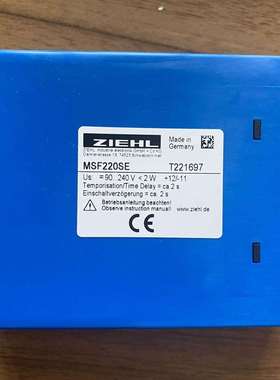 德国 ZIEHL 热敏电阻继电器 MSF220SE T221697