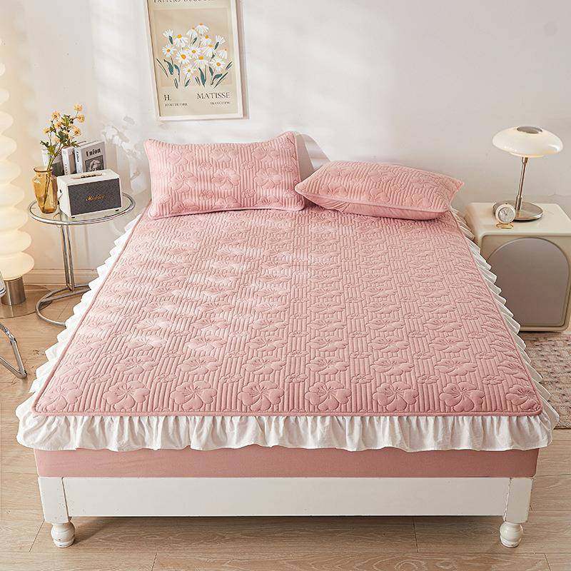 公主风全棉夹棉花边床笠三件套母婴纯棉绣花套件枕套床品床笠式,收纳整理,烫衣板及配件,淘宝优惠券,粉丝福利购,淘宝优惠卷