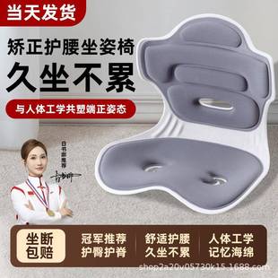 人体工学护腰坐垫办公室久坐神器学生矫正坐姿美臀椅子垫靠背一体
