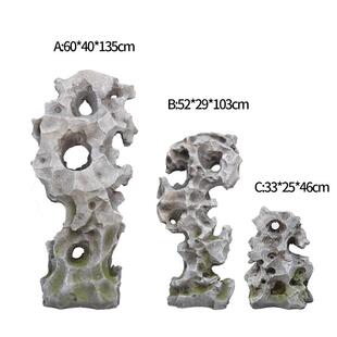 仿真泰山石头斧劈石庭院玻璃钢园林雪浪石假山景观石太湖石