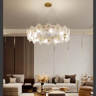 轻奢风法式客厅餐厅主卧室吊灯高级奢华2024年新款水晶玻璃吊灯
