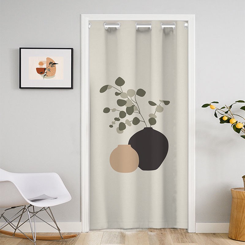 家用免打孔挡风隔热卧室厨房厕所全遮挡空调门帘隔断帘防冷气