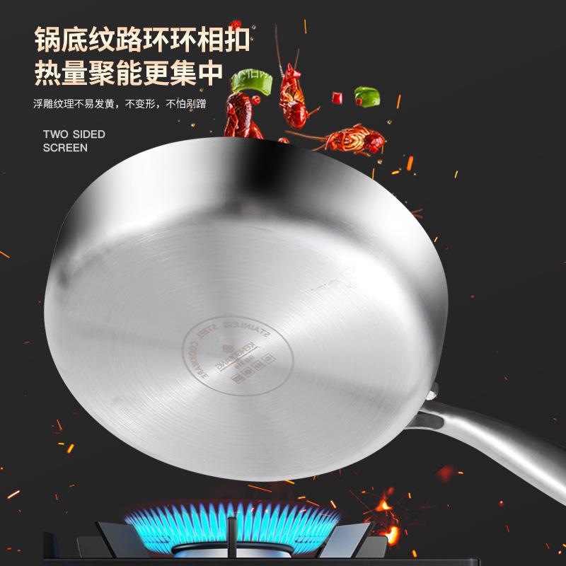 迷你小煎锅316不锈钢平底锅家用无涂层婴儿宝宝辅食锅煎饼煎蛋锅