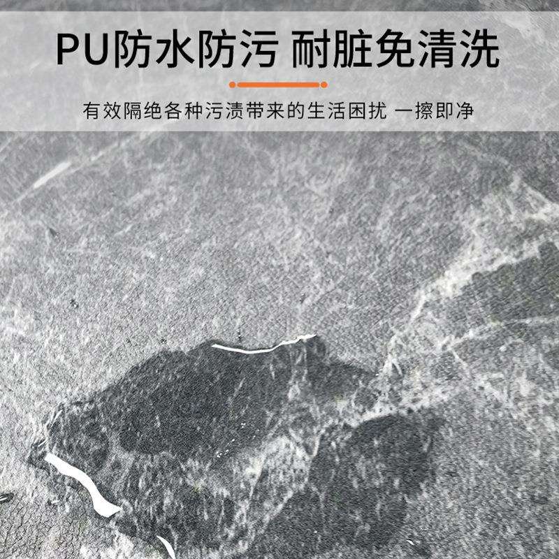 大理石纹厨房L型地垫防滑防油PU脚垫长条防水耐脏地毯免洗可擦