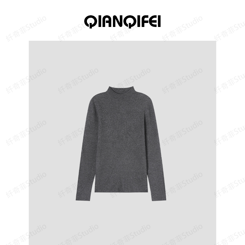 11-25H 纯色半高领修身百搭打底针织衫 81104-16101