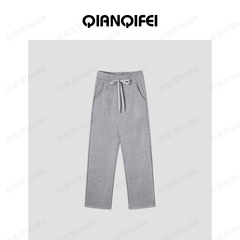 12-31H【纤奇菲】新款高腰垂感宽松显瘦加绒休闲裤 81006-A36