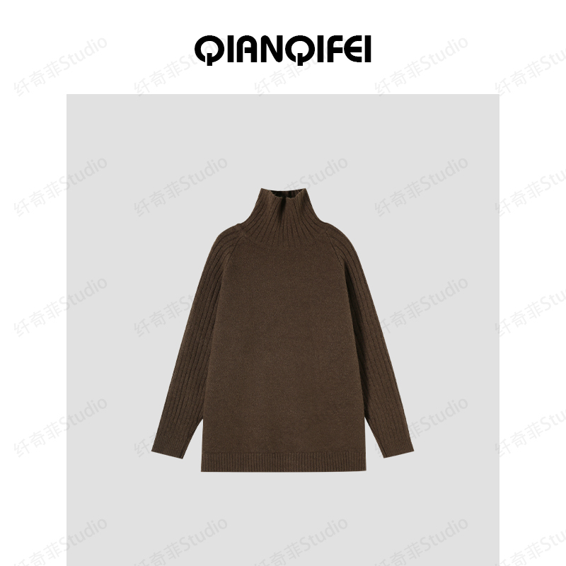 11.21F【安娜毛衣】新款经典高领宽松百搭毛衣 81003-1382