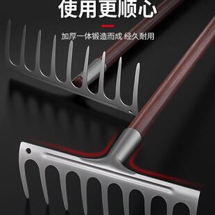 除草搂耙子锰钢耙子九齿农用草松铁不锈钢农具G钉耙土地其他