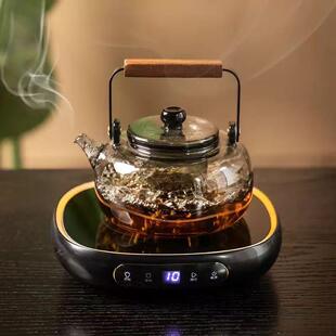 小坐Z9电陶炉煮茶器玻璃蒸煮提梁壶铁壶银壶观炉茶炉