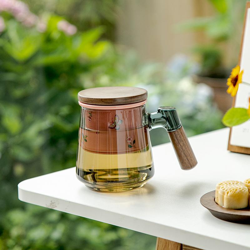 玻璃杯茶杯陶瓷过滤内胆茶水分离泡茶杯家用女士个人专用办公杯子