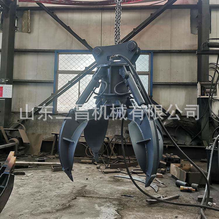 液压莲花抓钢机桔瓣抓钳器挖机改装抓钢机抓木机价格多少钱一台
