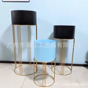 北欧花架置物架室内客厅落地式铁艺花盆架子阳台现代简约轻奢花架