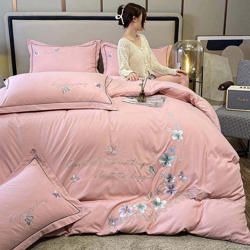新款轻奢四季棉四件套高端奢华绣花被套枕套碳素磨毛床上用品,收纳整理,烫衣板及配件,淘宝优惠券,粉丝福利购,淘宝优惠卷