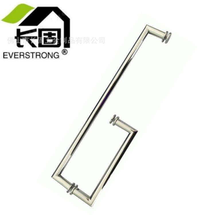 全铜淋浴房门把手L形扶手玻璃镀铬浴室门拉手玻璃门配件
